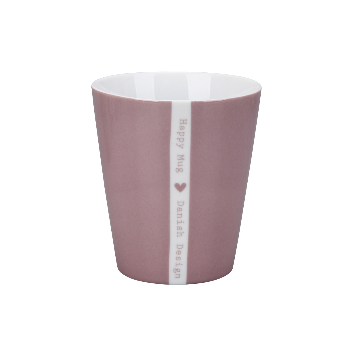 Tasse altrosa, Herz, Happy mug