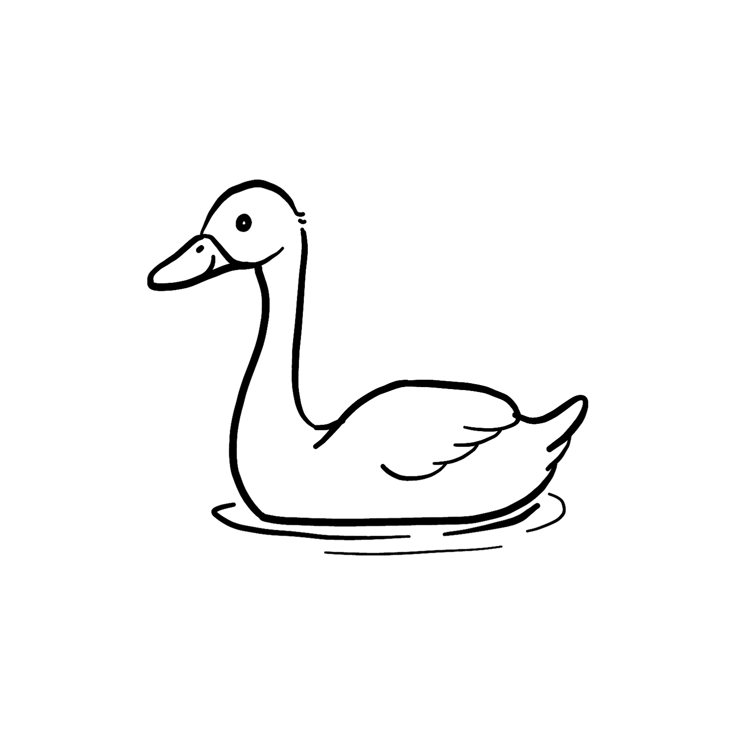 Abdruck Stempel Schwan, 35 mm