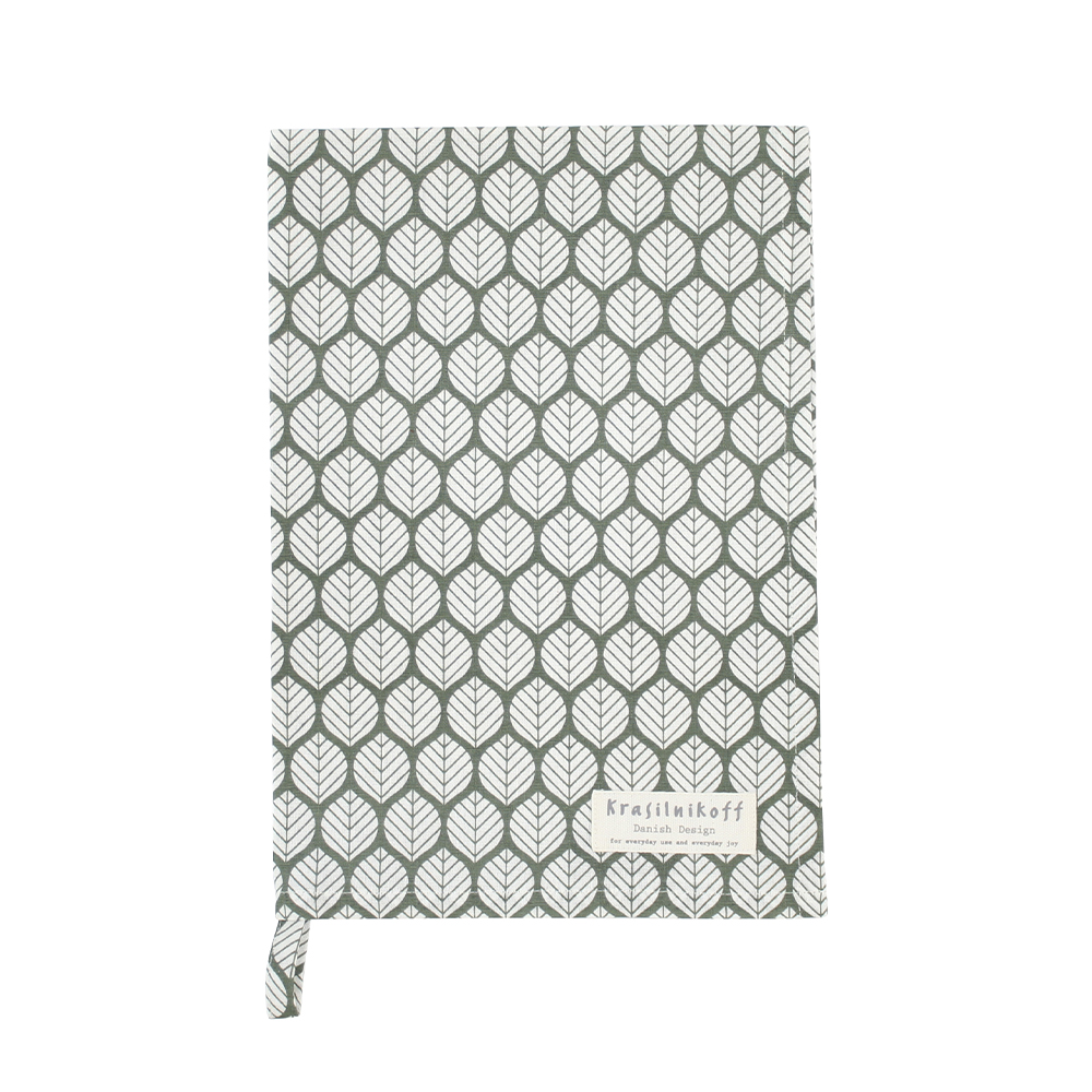 Geschirrtuch, "Blätter", olive