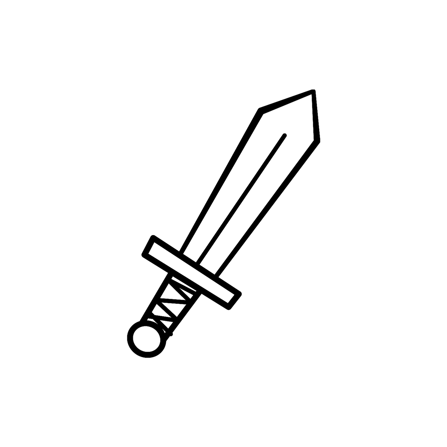Abdruck Stempel Schwert, 12 mm