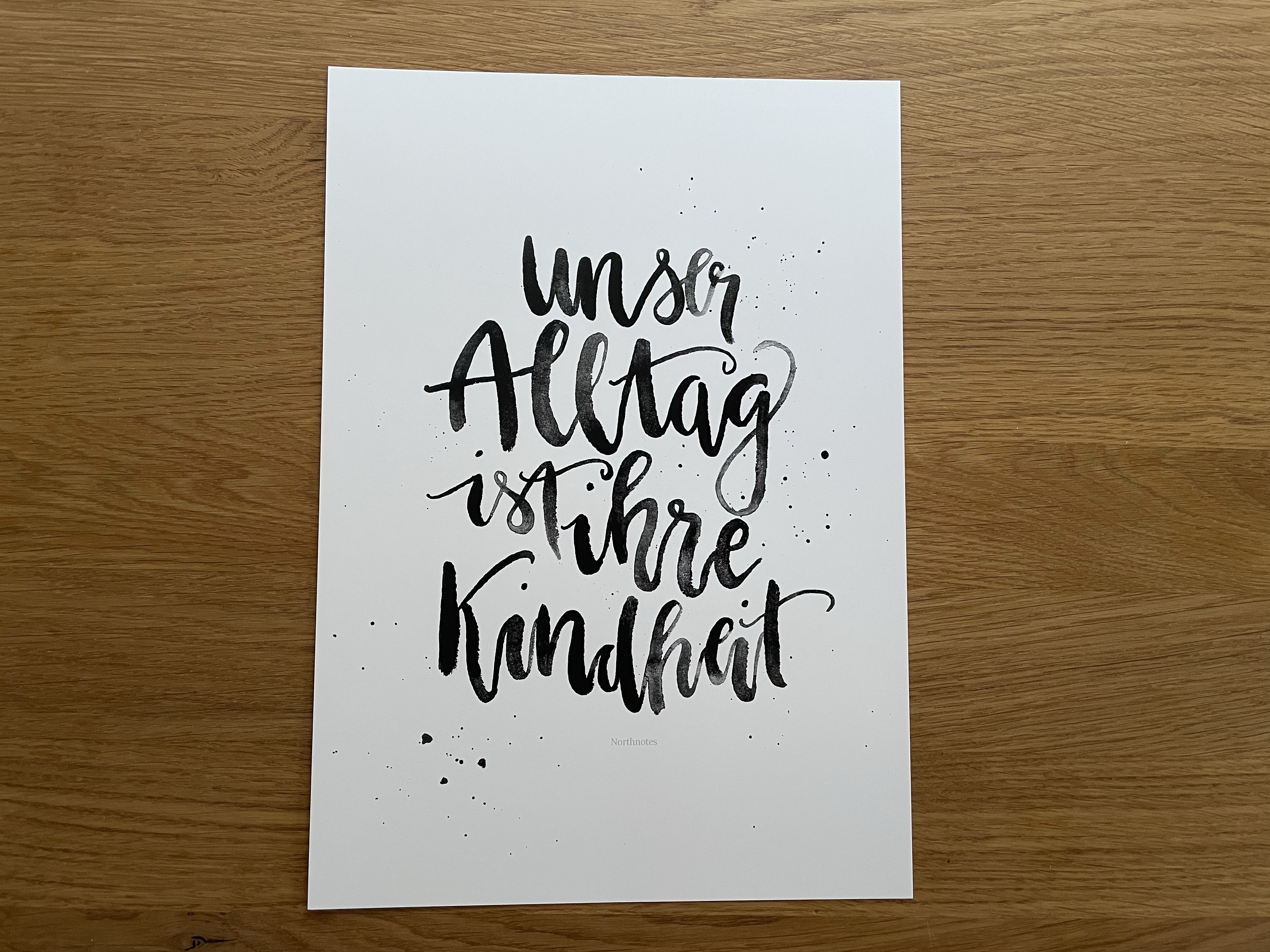 Poster A4, "Unser Alltag ist ihre Kindheit"