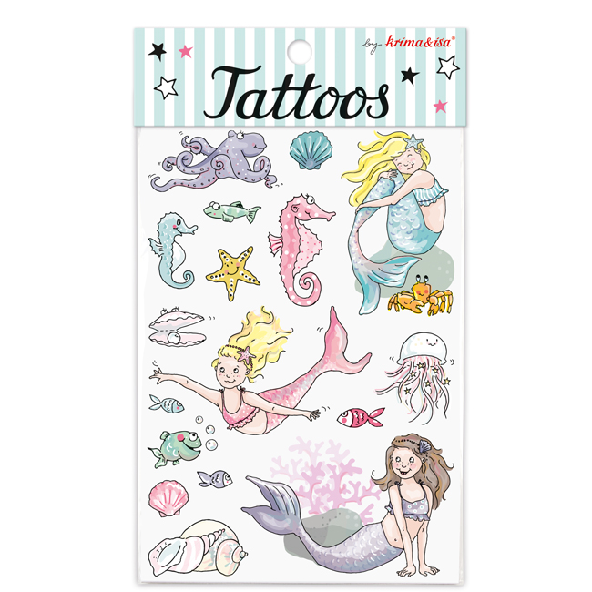 krima&isa Kinder Tattoos Meerjungfrauen