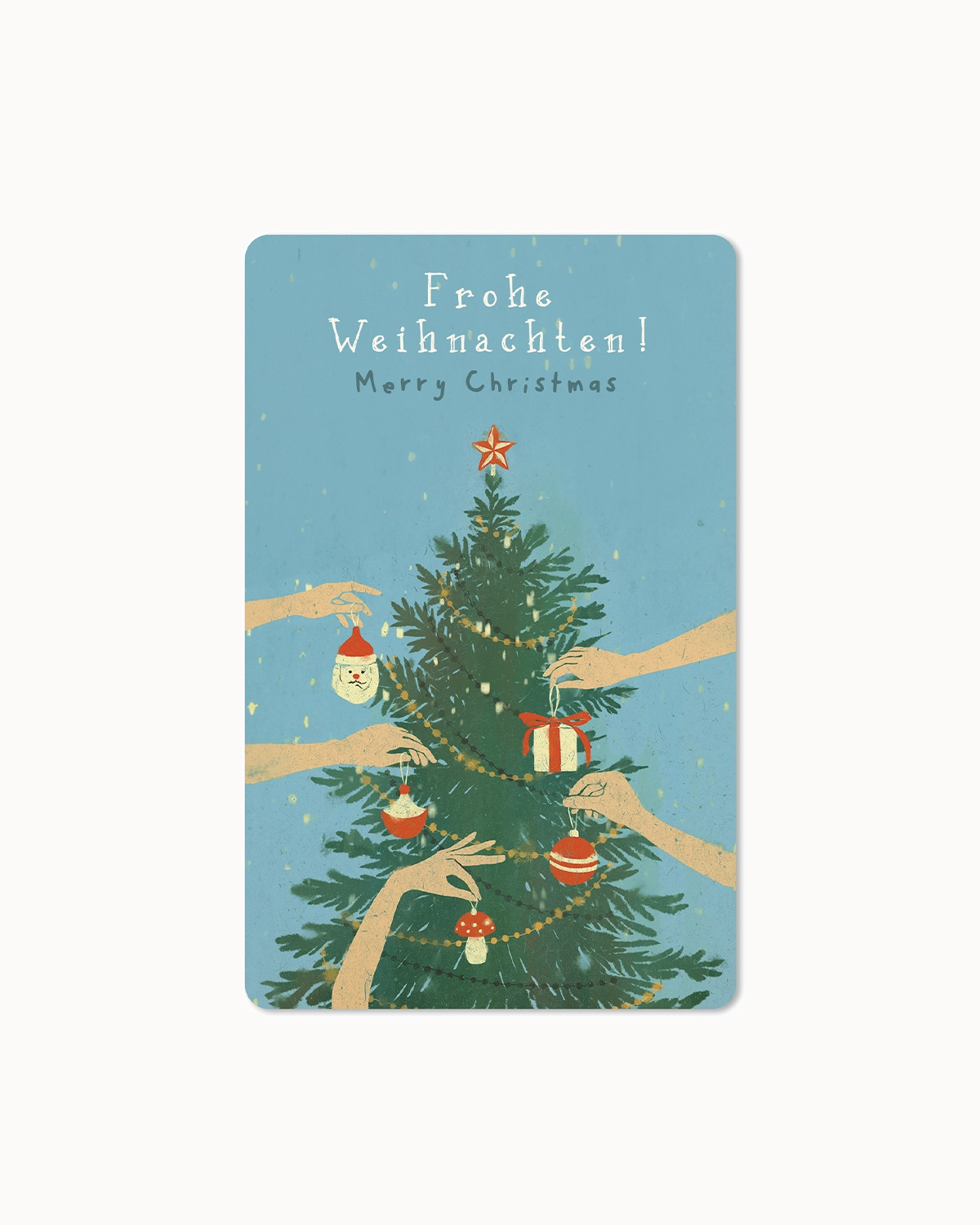 Postkarte "Frohe Weihnachten, Merry Christmas"