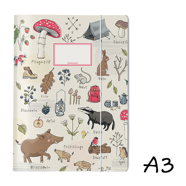 krima&isa Sammelmappe A3 Waldtiere