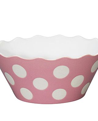 Schale rosa mit Punkten