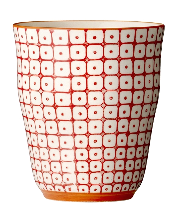 Tasse/Becher von Bloomingville aus Steingut "Carla", rot