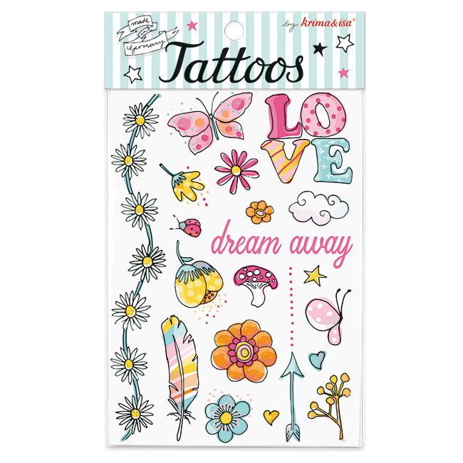 krima&isa Kinder Tattoos Flowerpower