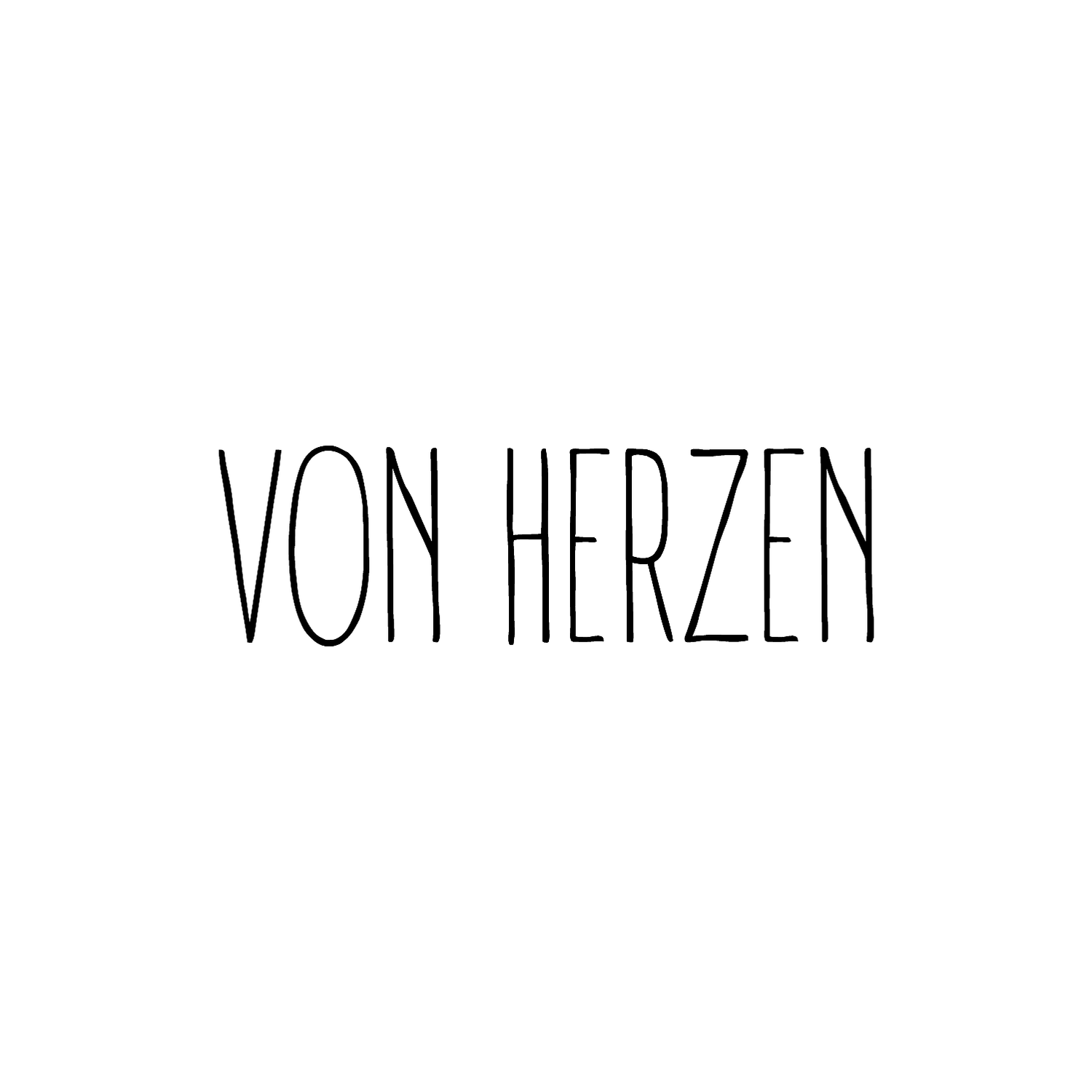 Abdruck Stempel "VON HERZEN", 24 mm