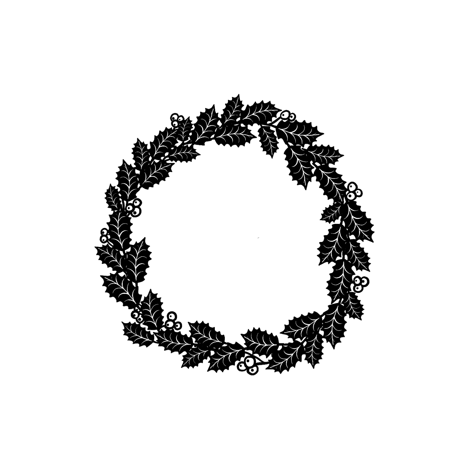 Abdruck Stempel "Ilex-Kranz" 45 mm