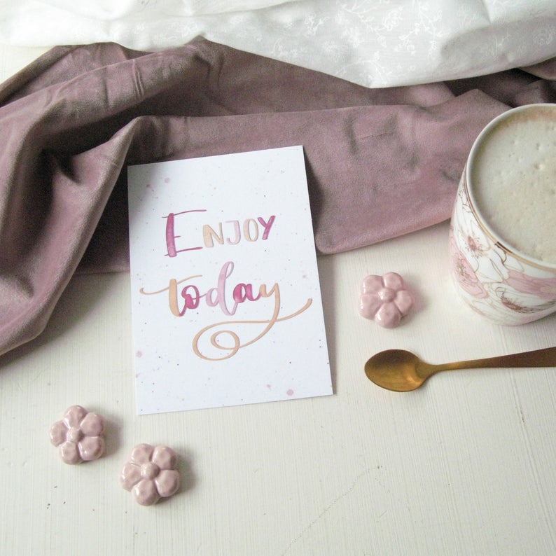 Postkarte "Enjoy today"