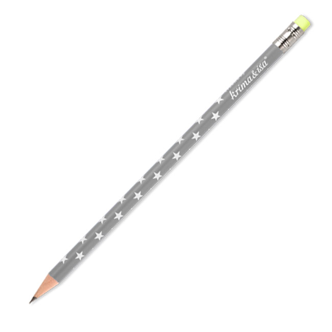 krima&isa Bleistift grau, Sterne weiß