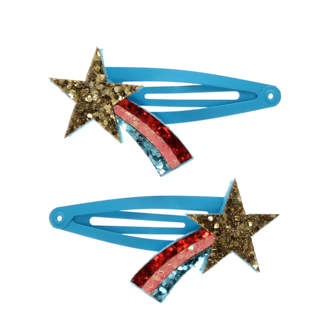 Glitzer-Haarspangen "Sternschnuppen" (2-er Set)