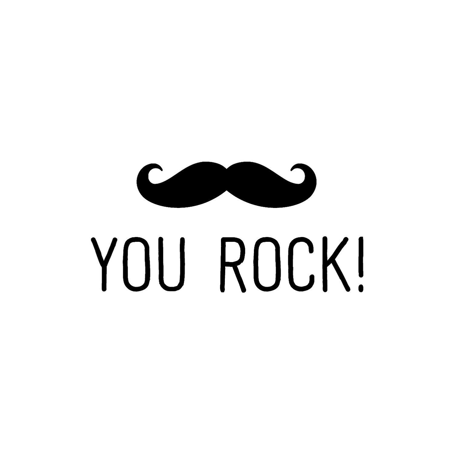 Abdruck Stempel You Rock Moustache, 30 mm