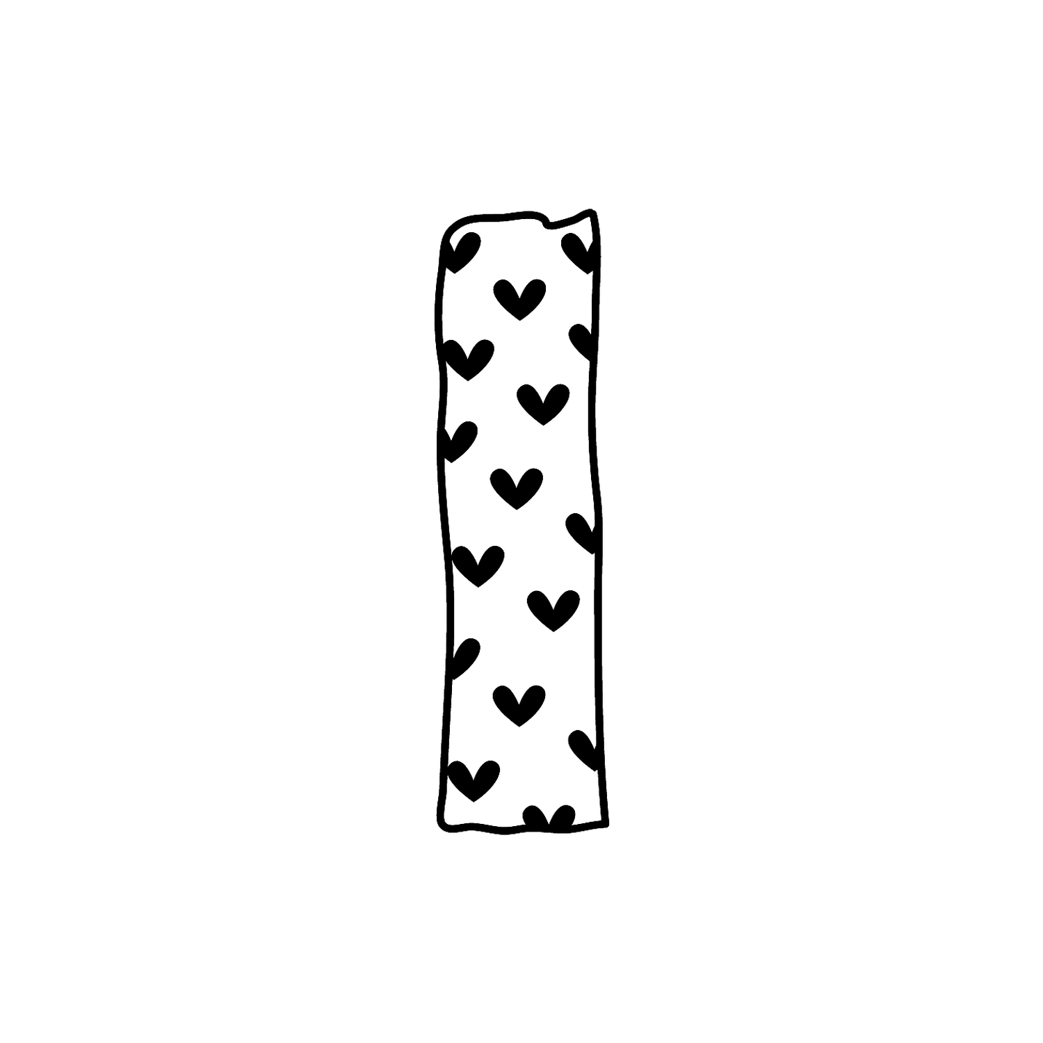 Abdruck Stempel "Masking Tape" Herzen, 45 mm
