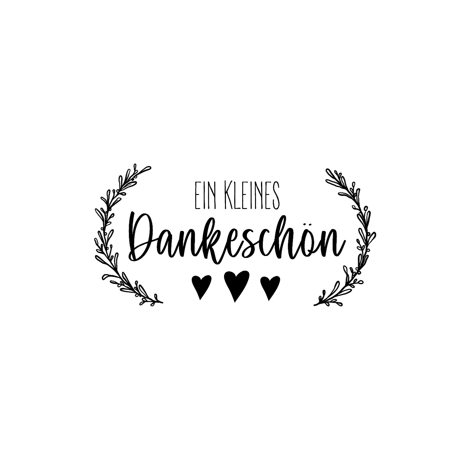 Abdruck Stempel "ein kleines Dankeschön", 70 mm