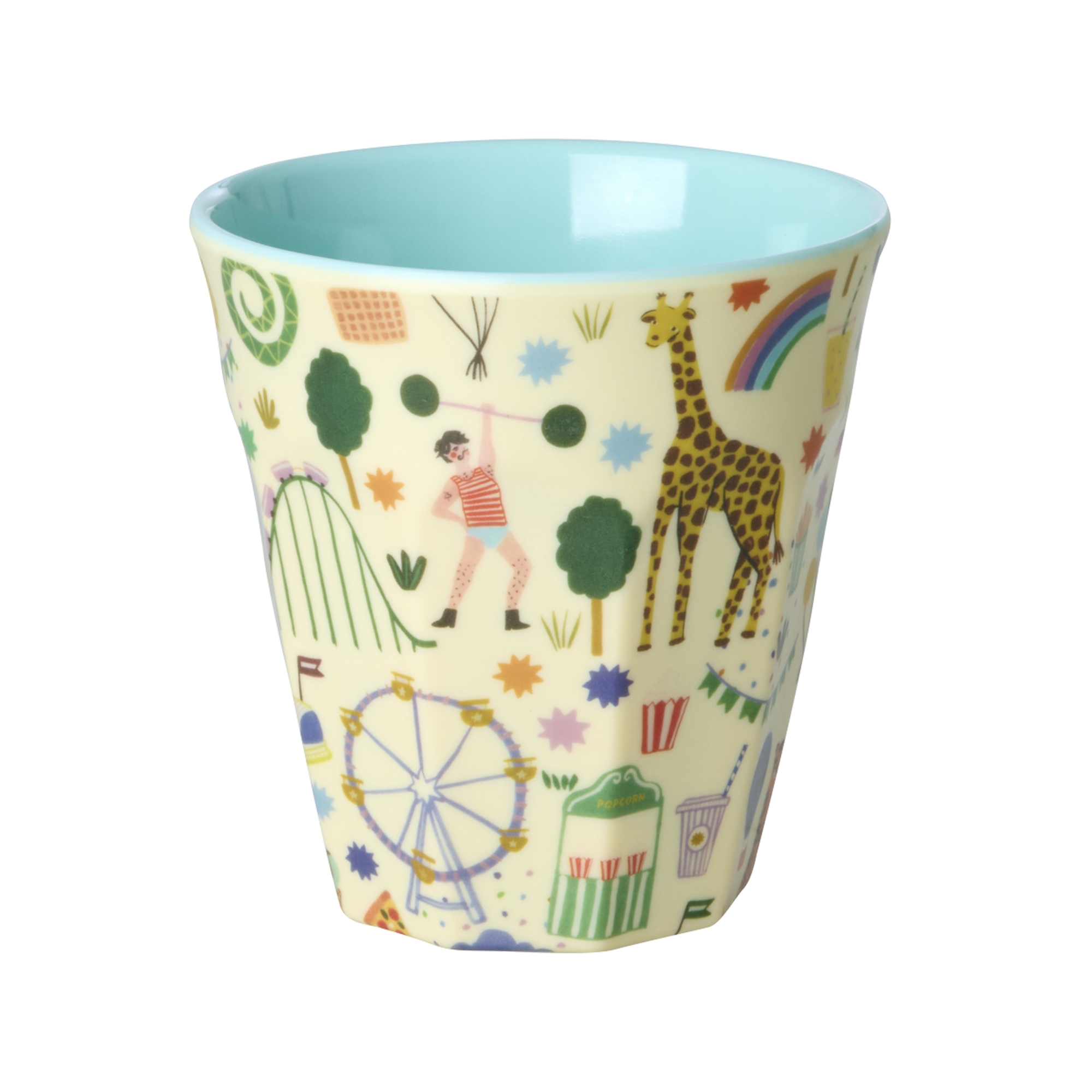 Becher "Fun Fair", mint (Personalisierung möglich)