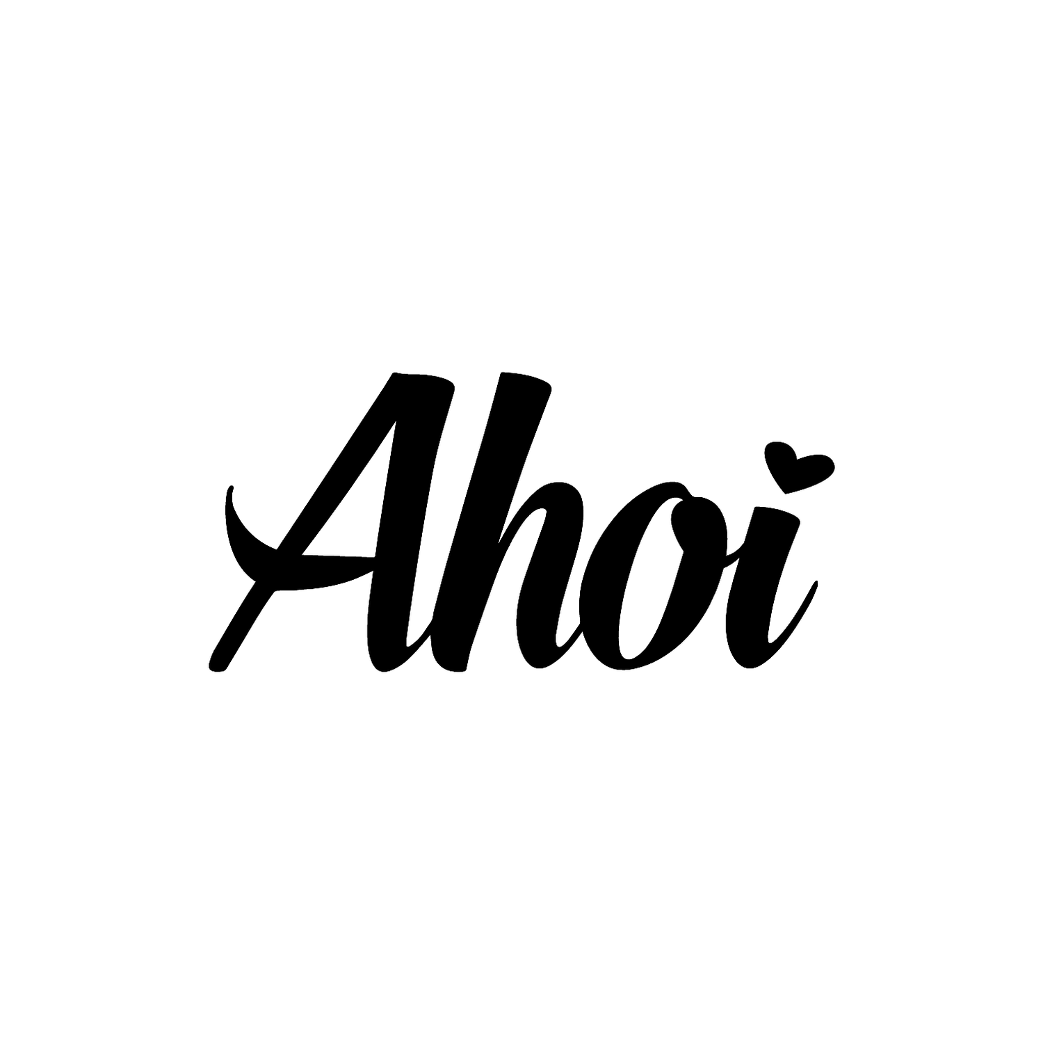 Abdruck Stempel "Ahoi", 50 mm