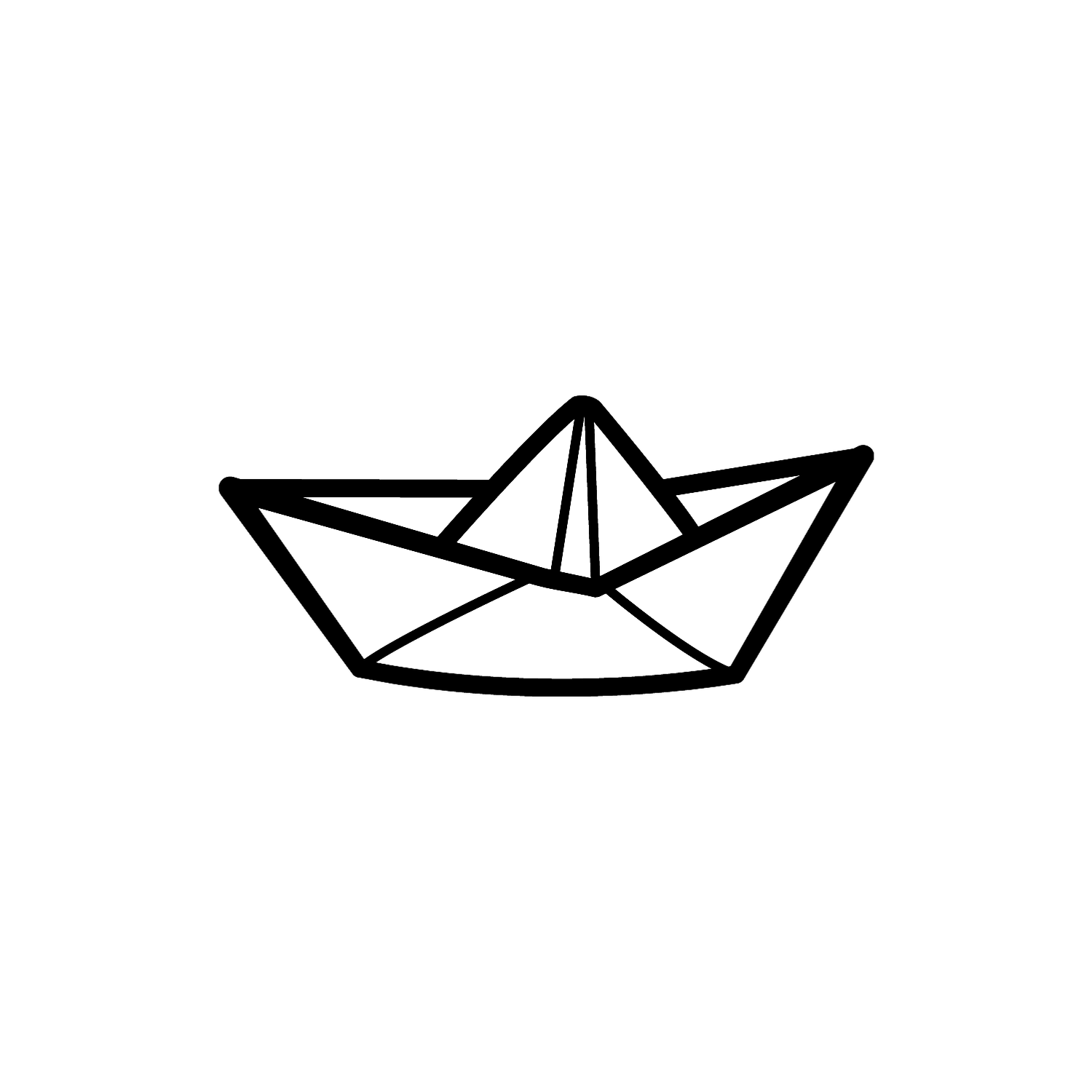 Abdruck Stempel Papierboot-/schiffchen, 35 mm