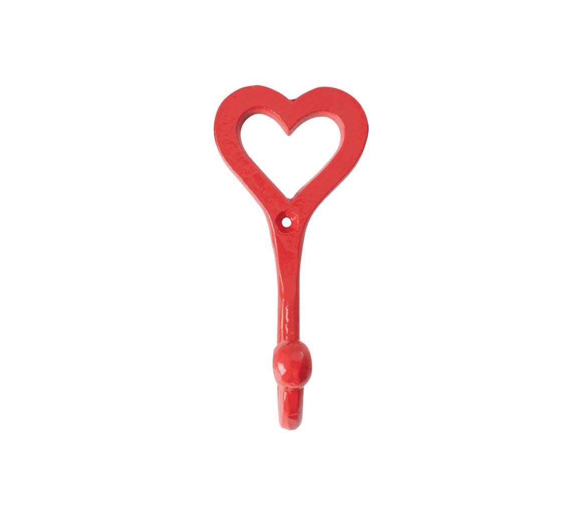 Wandhaken aus Metall, rot
