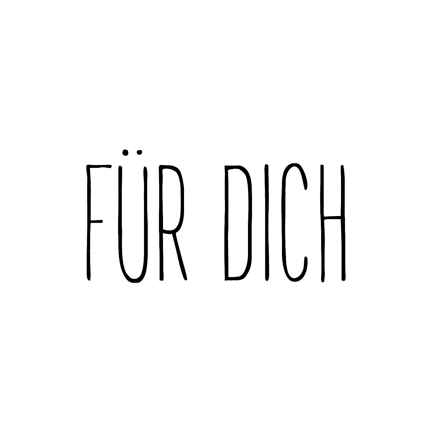 Abdruck Stempel "FÜR DICH", 16 mm