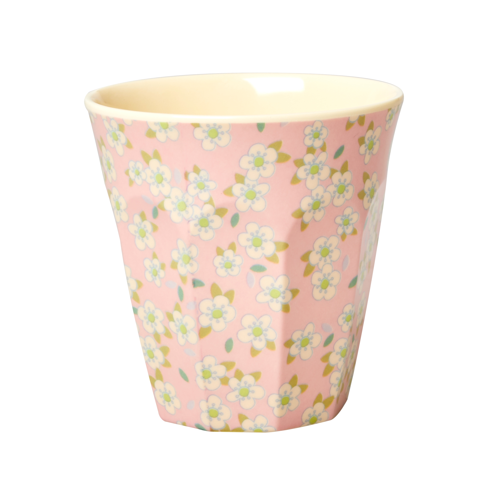 Becher Blümchen rosa (Personalisierung möglich)