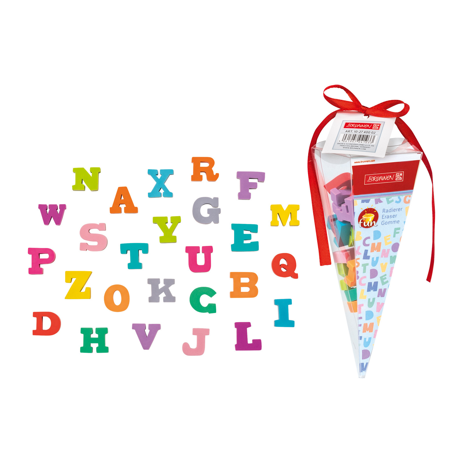 BRUNNEN Radiergummi-Set "Schultüte A–Z"