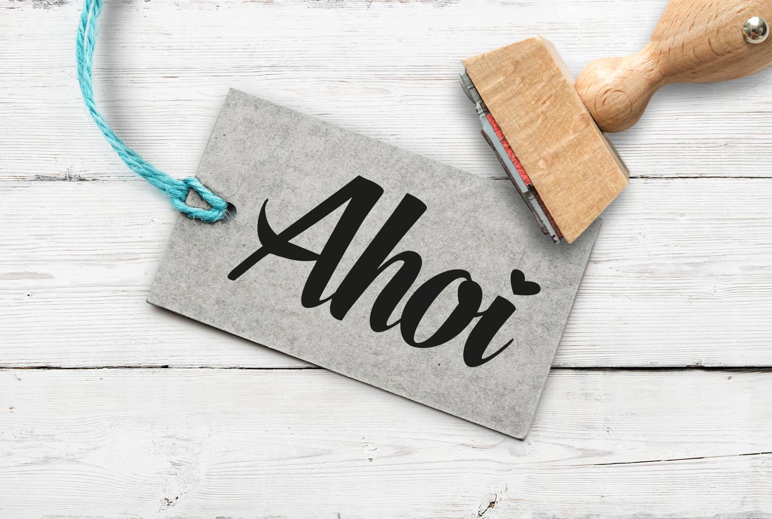 Stempel "Ahoi", 50 mm