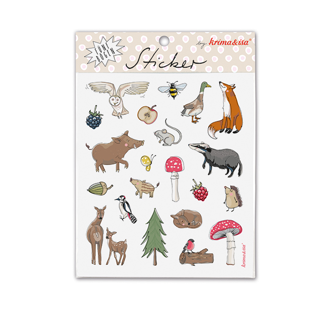 krima&isa Sticker Waldtiere