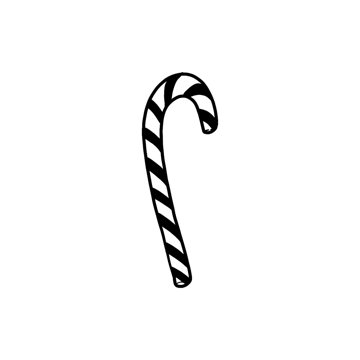 Abdruck Stempel Zuckerstange/Candy Cane, 35 mm