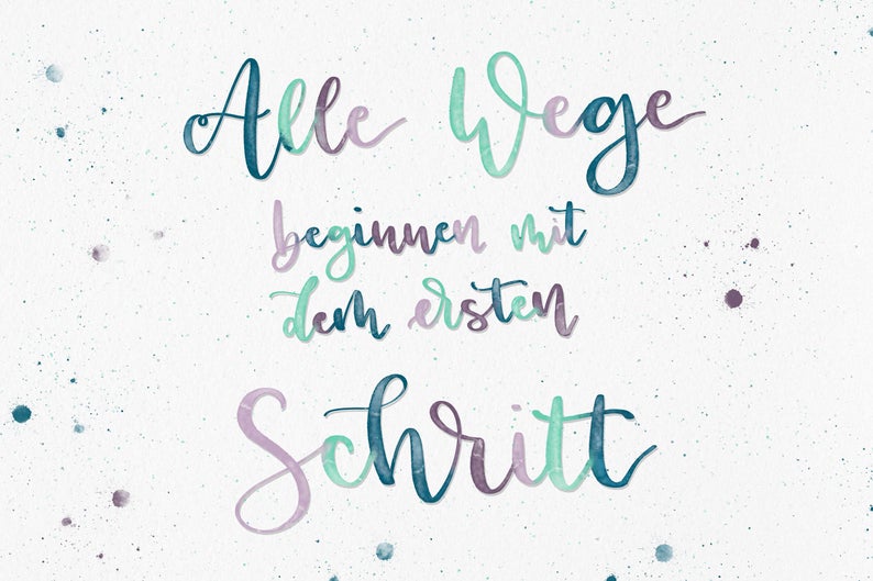 Postkarte "Alle Wege beginnen mit dem ersten Schritt"