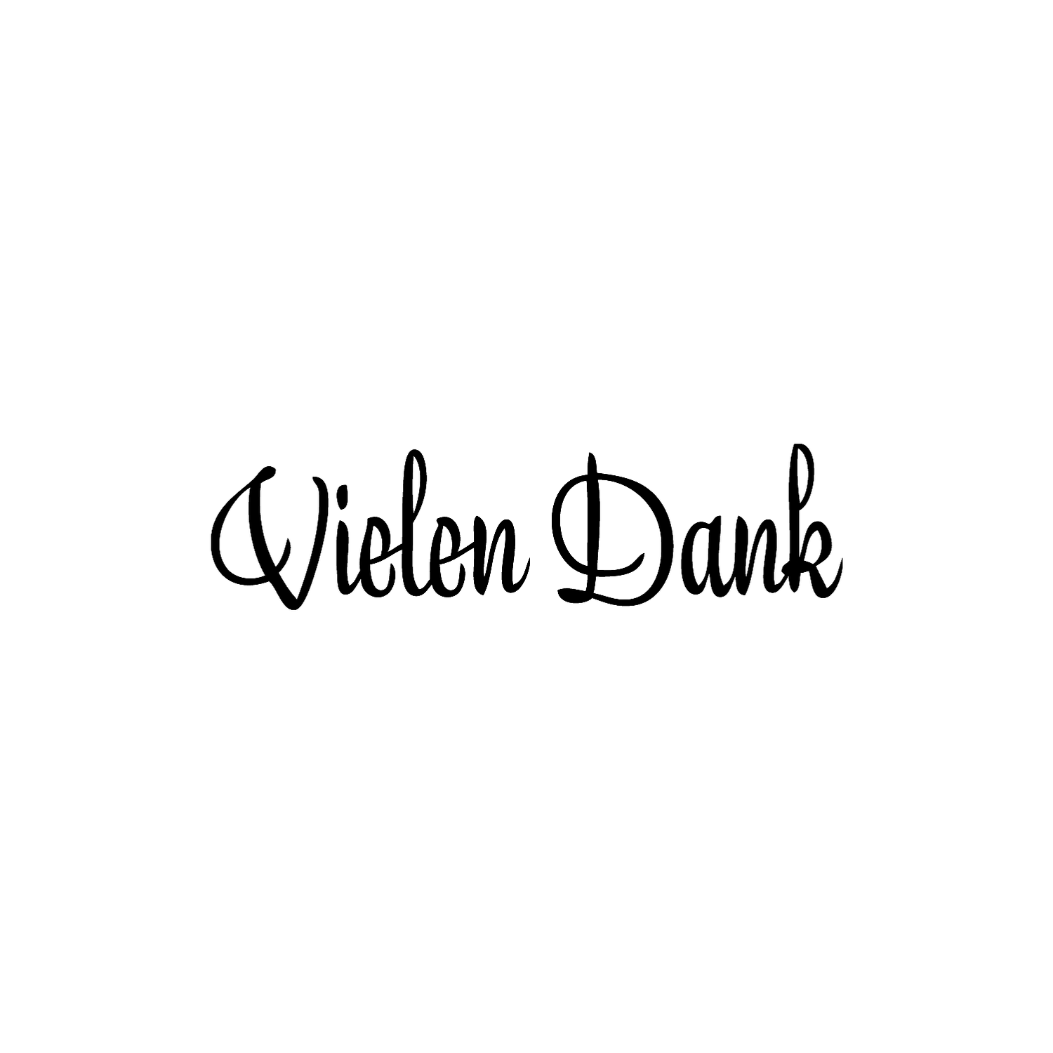 Abdruck Stempel "Vielen Dank" Schriftzug, 70 mm