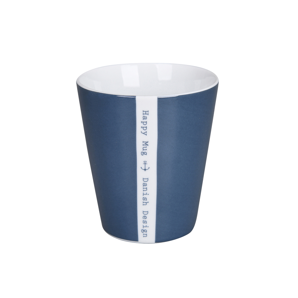 Tasse Tasse dunkelblau, Anker, Happy mug