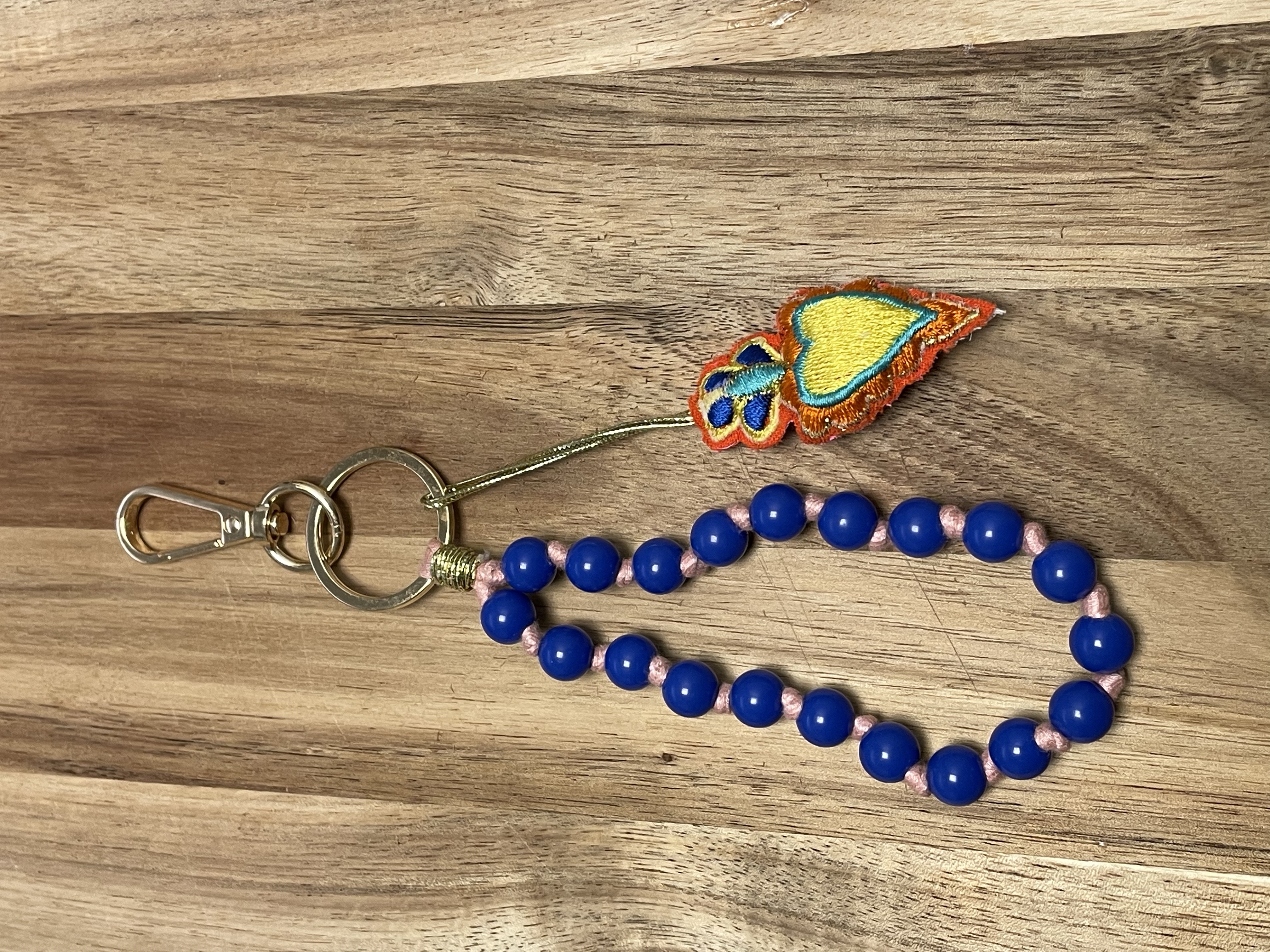 Schlüsselanhänger "bead chain", dunkelblau