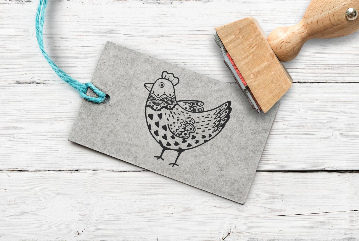 Stempel Huhn 2, 35 mm
