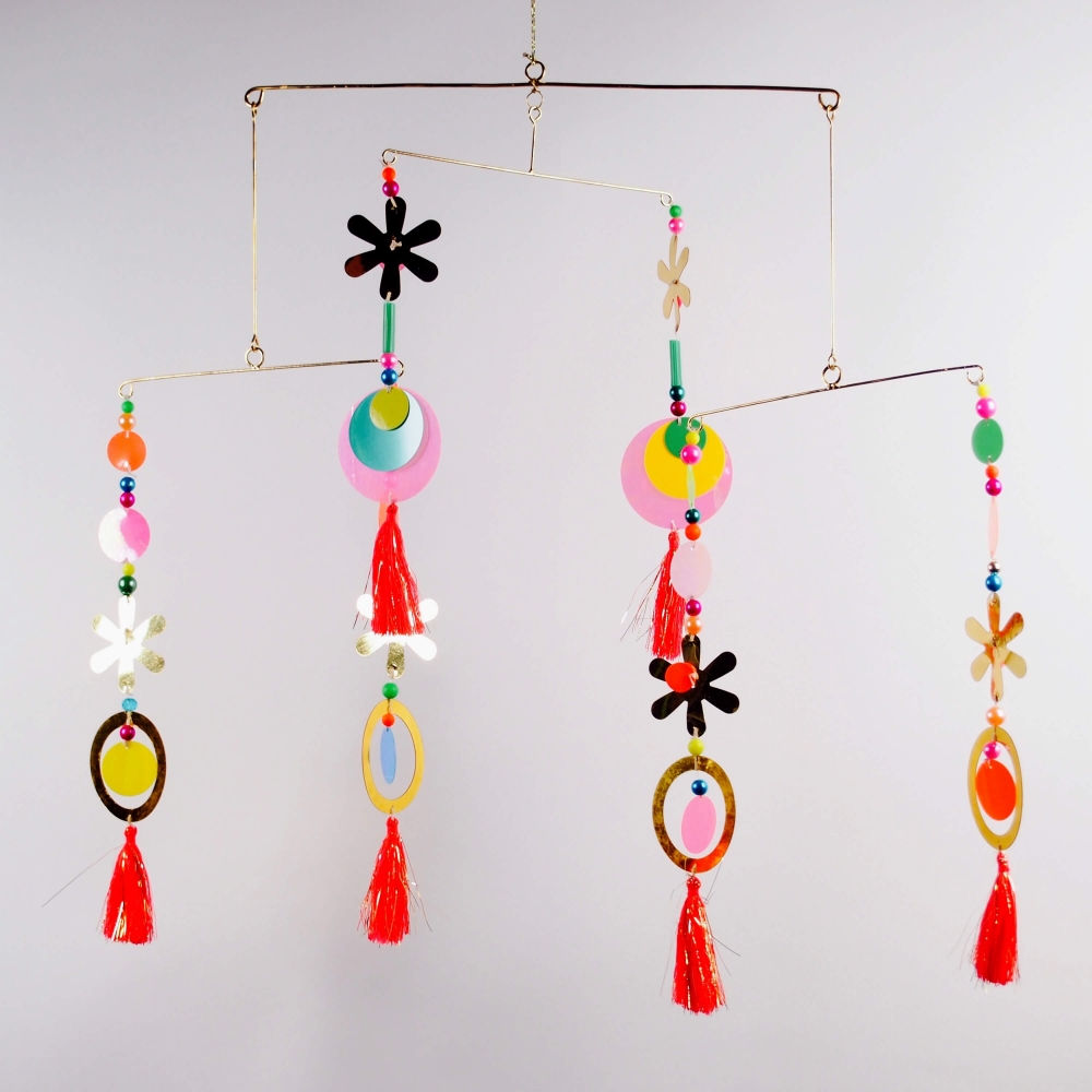 Mobile "Sequins tassel bunt"