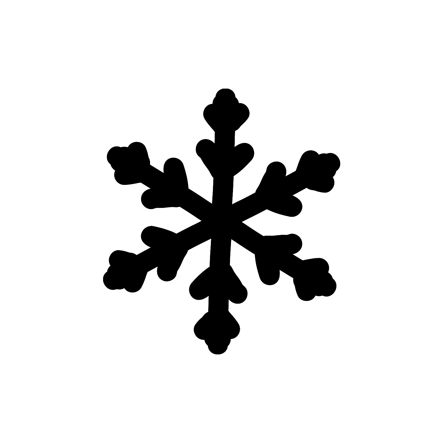 Abdruck Stempel Schneeflocke Variante 1, 13 mm