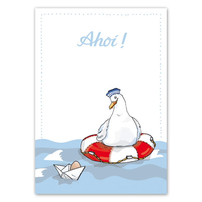 krima&isa Postkarte Ahoi Möwe