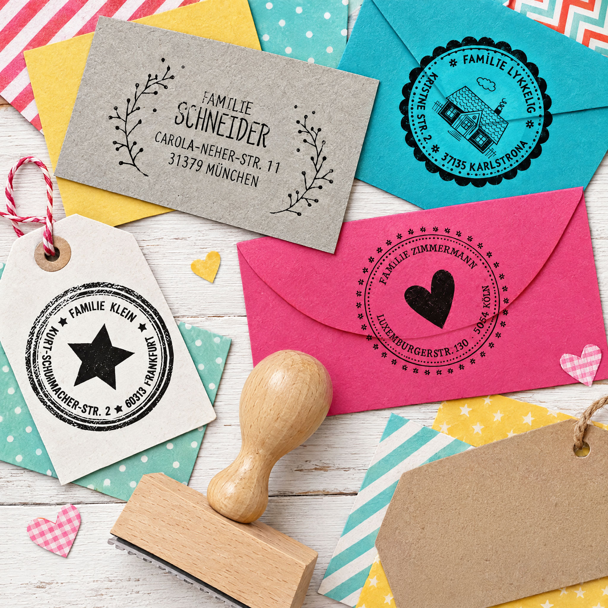 Adressstempel selbst gestalten – mit Wunschmotiv