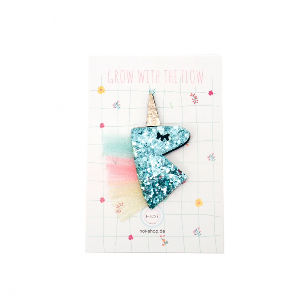 Haarclip Einhorn