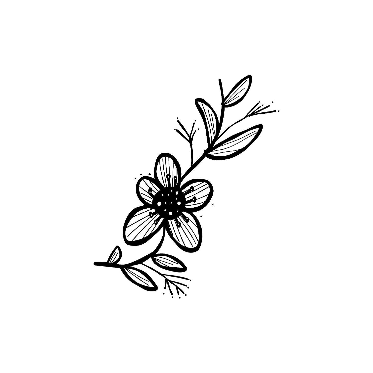 Abdruck Stempel Blumenranke 2, 35 mm