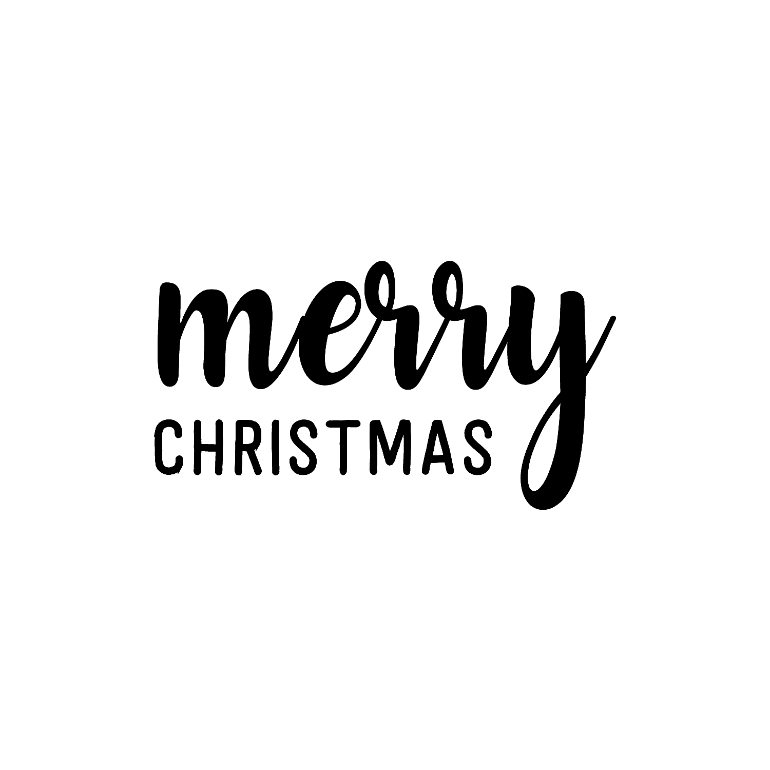 Abdruck Stempel "merry Christmas" 25 mm