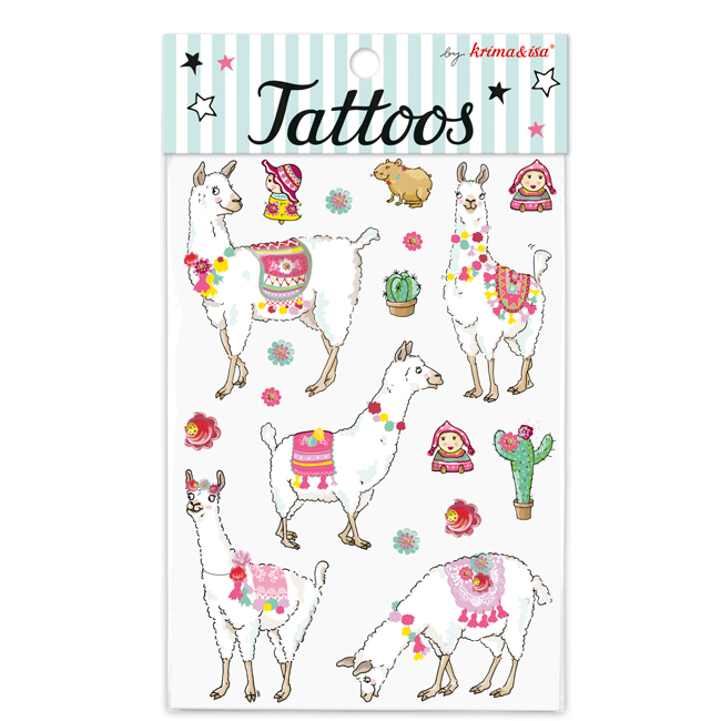 krima&isa Kinder Tattoos Alpaka