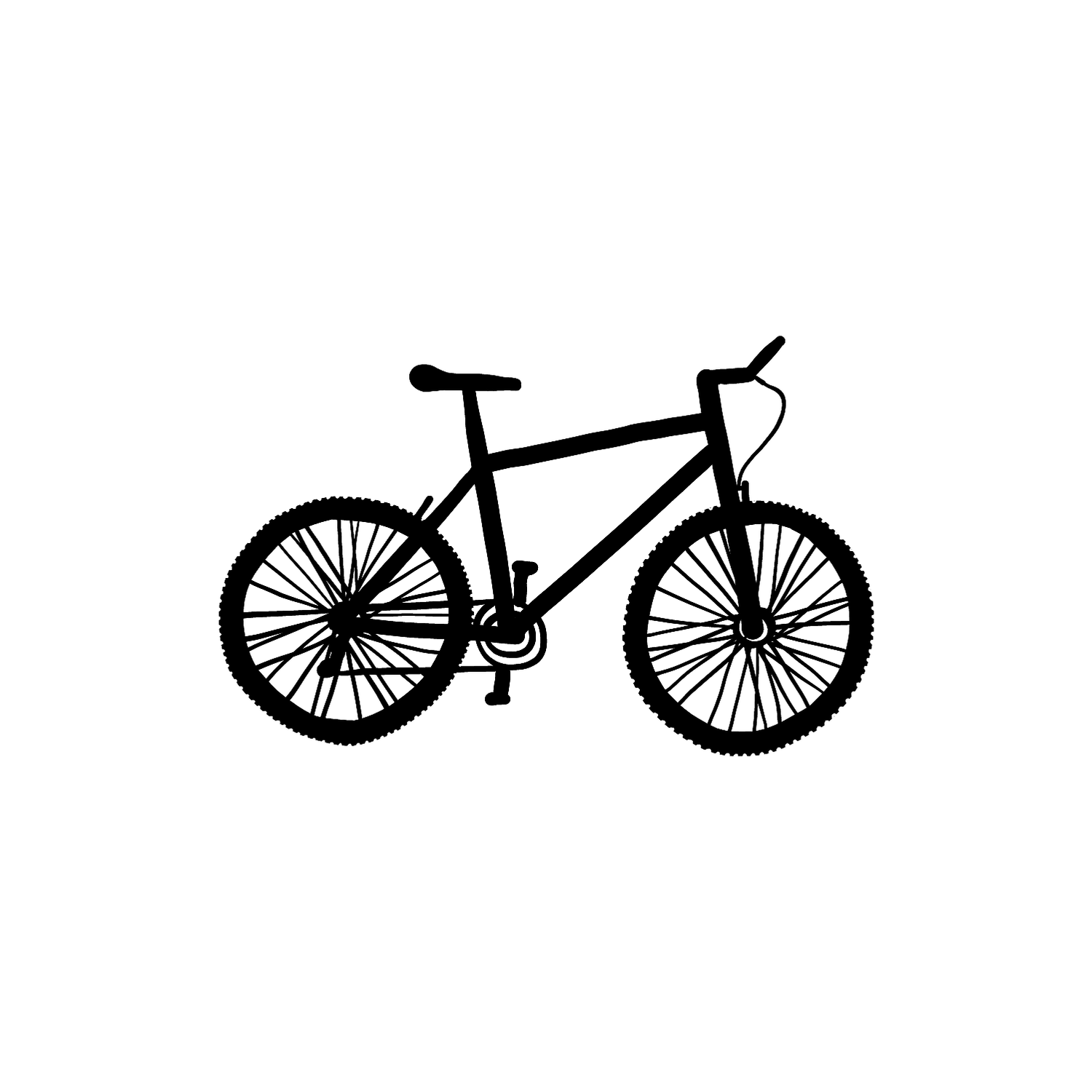 Abdruck Stempel Mountainbike, 35 mm
