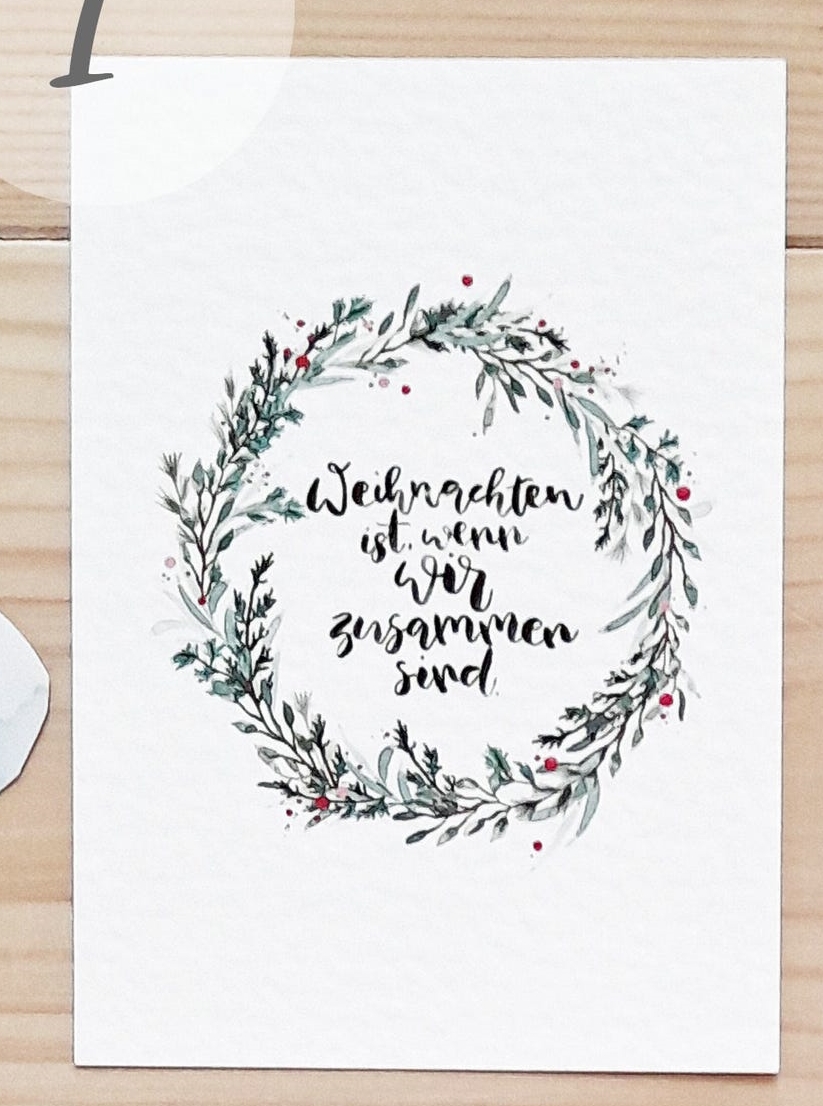 Postkarte "Weihnachten ist, wenn wir zusammen sind"