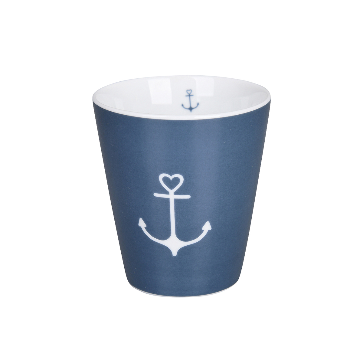 Tasse Tasse dunkelblau, Anker, Happy mug