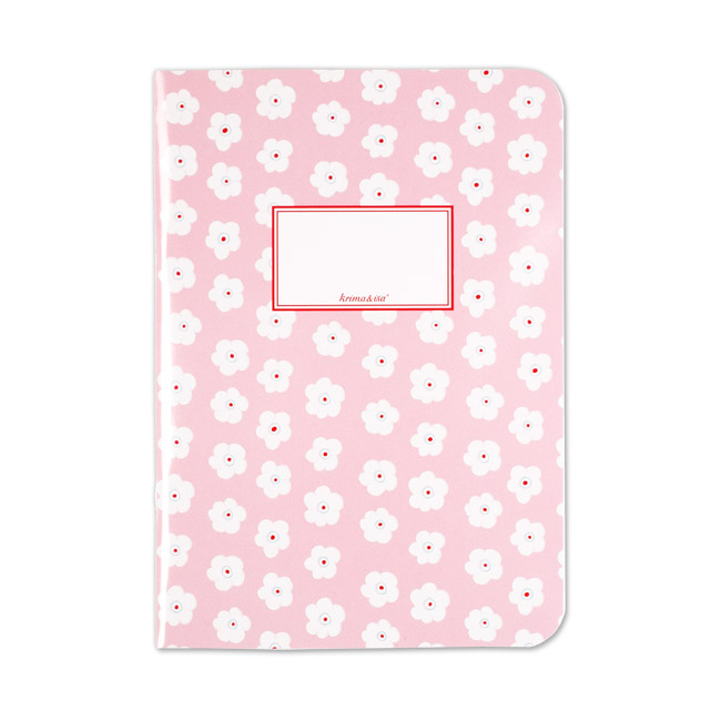 krima&isa Notizheft A5 Blümchen rosa