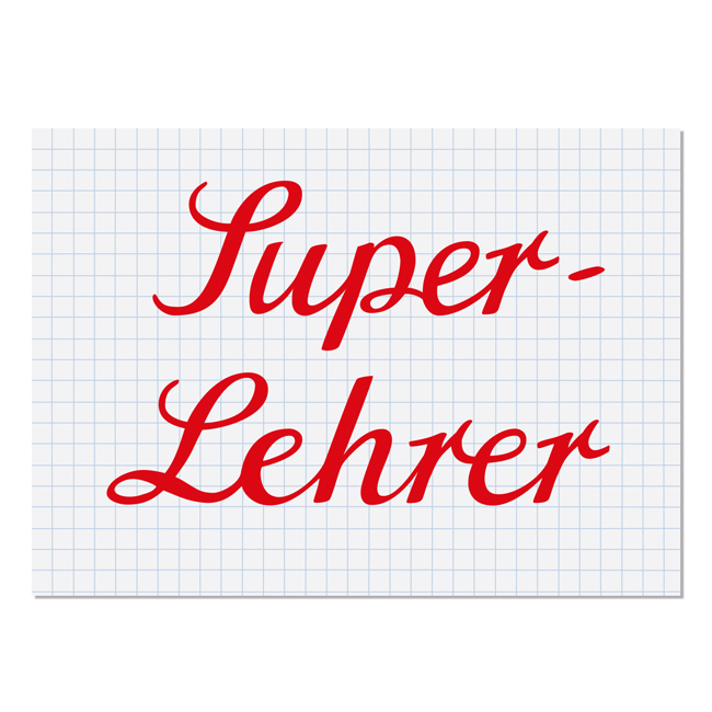 krima&isa Postkarte "Super-Lehrer"