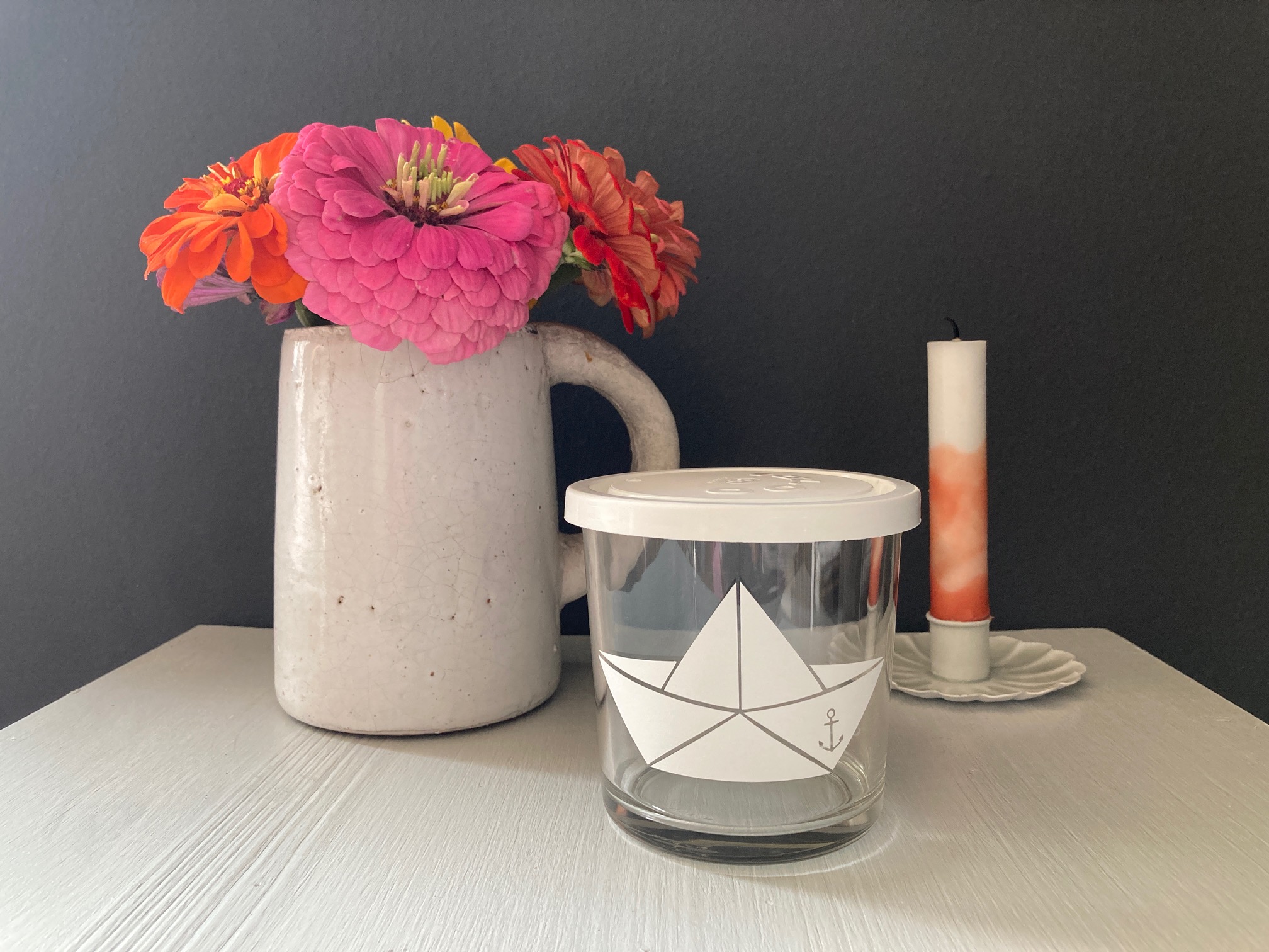 Glas/Windlicht mit Schriftzug "SOULMATE"