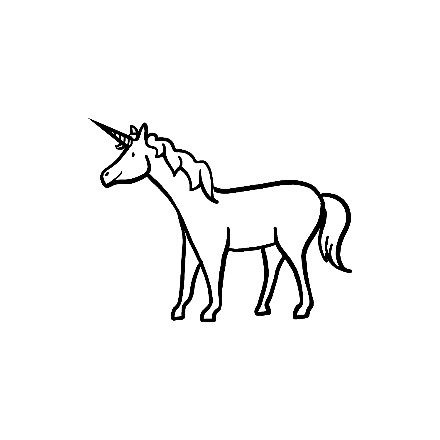 Abdruck Stempel Einhorn, 12 mm