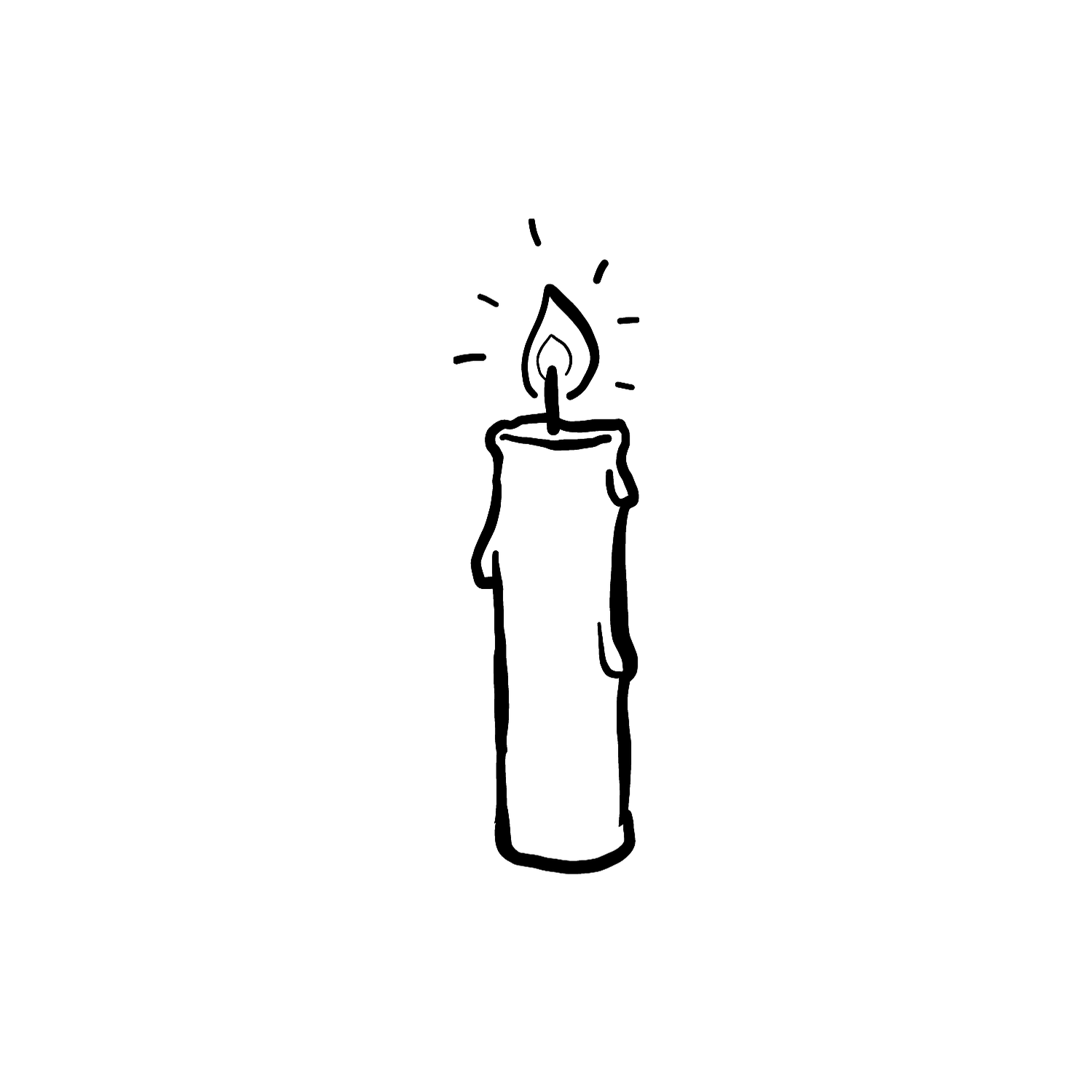 Abdruck Stempel Kerze 2, 12 mm